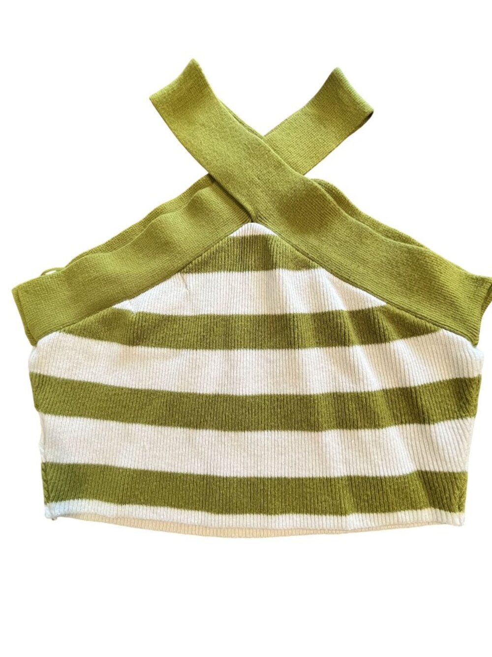 Colorful Striped Halter Knit Tank Top S Boho Indie Festival Western Concert Chic